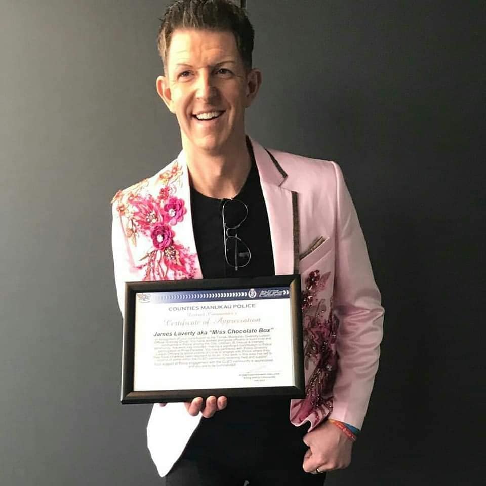 James Laverty, First New Zealand Police Award give to a non member of the Police, Work within the community.